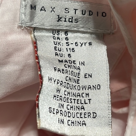 MAX STUDIO PINK & WHITE GINGHAM GIRLS PORTRAIT, DRESS SIZE 6 - Picture 3 of 11